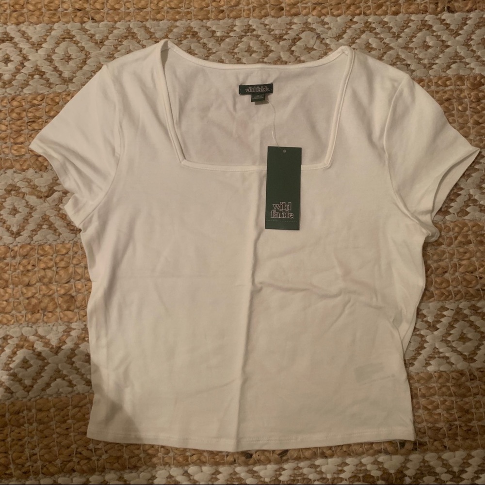 White wild fable t-shirt.
